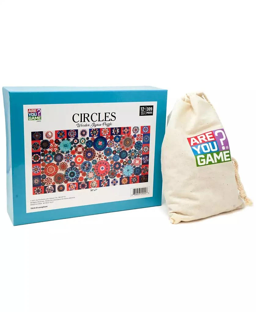 AreYouGame Wooden Jigsaw Puzzle Circles, 309 Pieces 4
