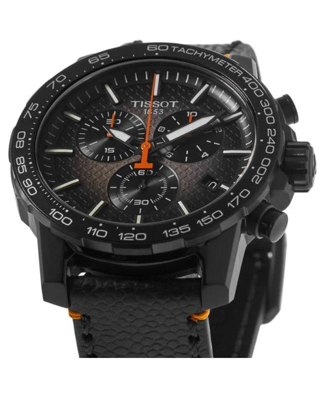 Tissot Tissot Supersport Chrono Basketball Edition Black Dial Leather Strap Men's Watch T125.617.36.081.00 2
