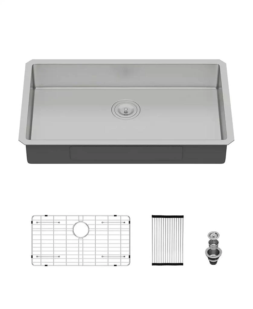 Flynama 30x18x5.5inch ADA Compliant Kitchen Sink Undermount Stainless Steel Single Bowl 16 Gauge 11