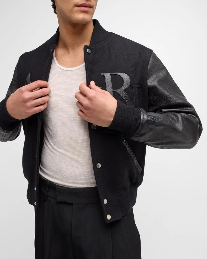 AMIRI Men's Staggered Logo Varsity Jacket 6