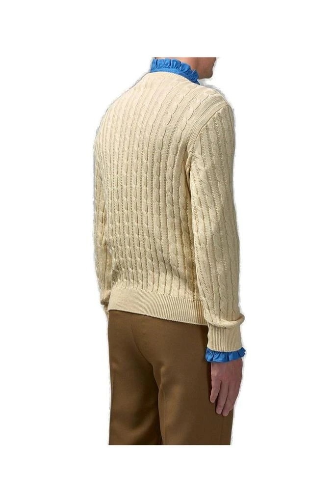 Valentino Valentino	VLogo Signature Cable-Knit Crewneck Polo Shirt 2