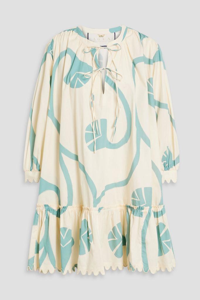 Agua by Agua Bendita Colonial Geometria printed cotton-poplin mini dress