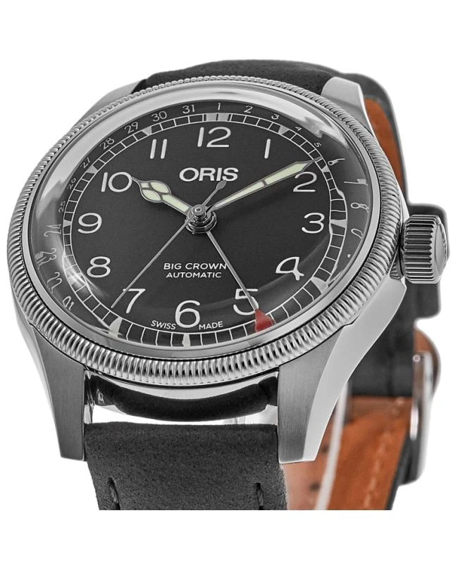 Oris Oris Big Crown Pointer Date Automatic Black Dial Leather Strap Unisex Watch 01 754 7749 4064-07 5 17 65G 2