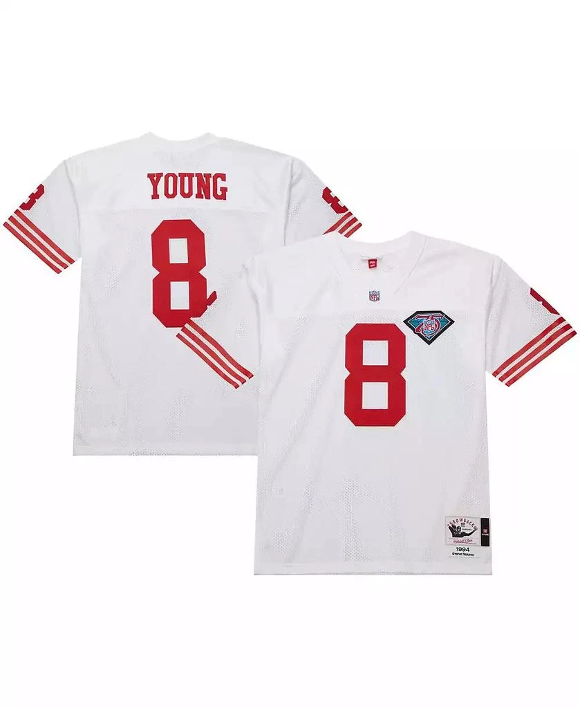Mitchell & Ness Men's Steve Young White San Francisco 49ers 1994 Authentic Throwback Retired Player Jersey 1