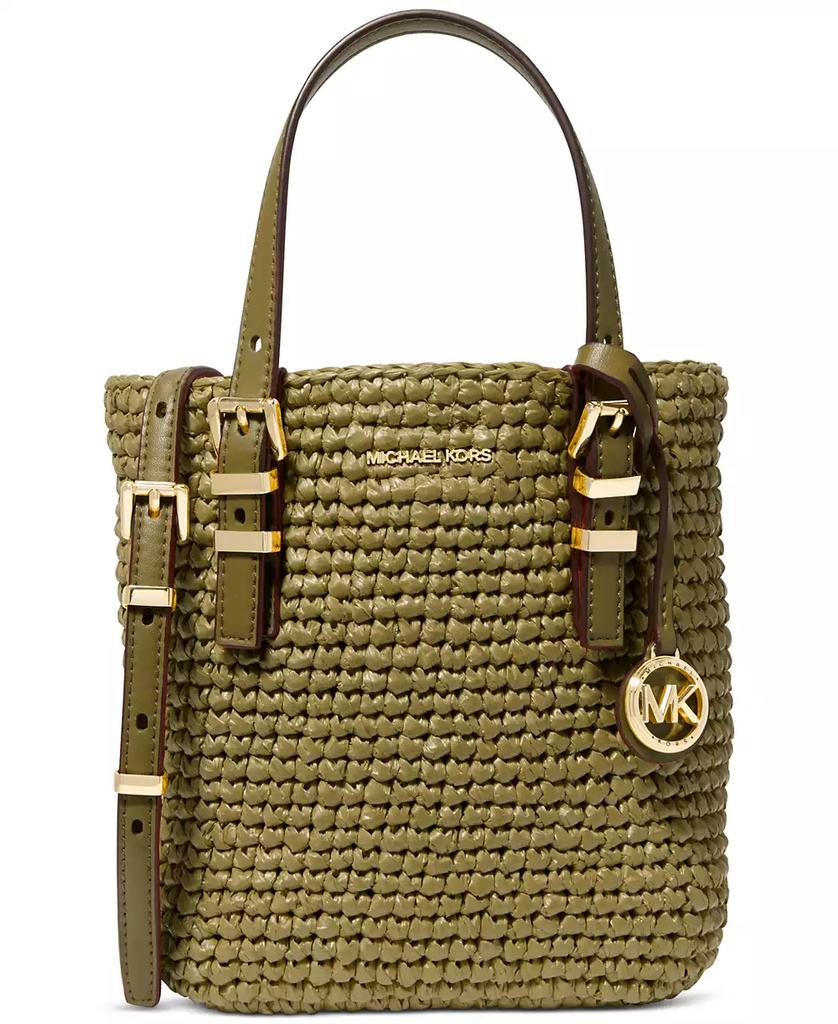 Michael Kors Quinn Small North South Woven Tote Crossbody