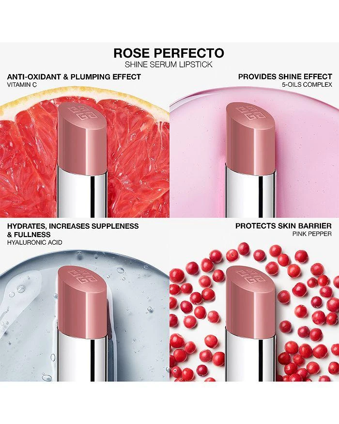 Givenchy Rose Perfecto Shine Serum Lipstick 0.11 oz. 4
