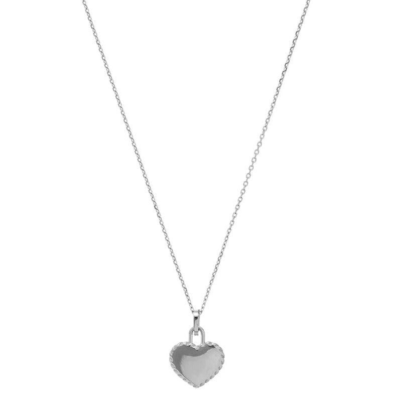 Orelia London Rope Detail Heart Pendant Necklace