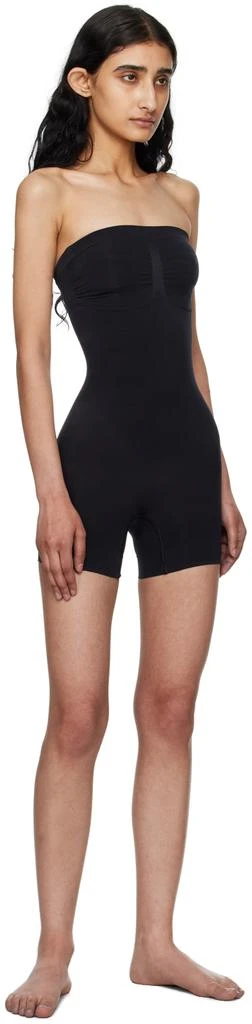 SKIMS Black Seamless Sculpt Strapless Shortie Bodysuit 4