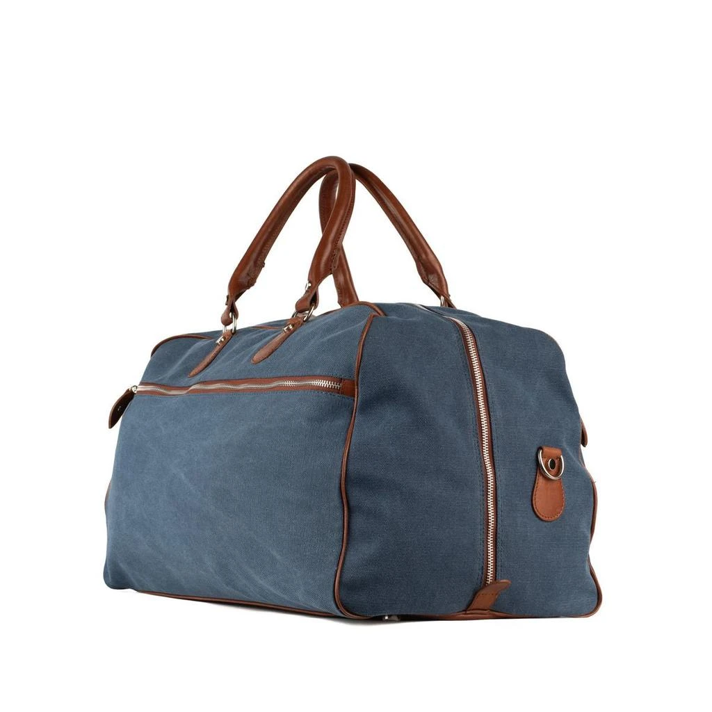 BARBA Barba Blue Cotton Canvas Duffel Bag 3