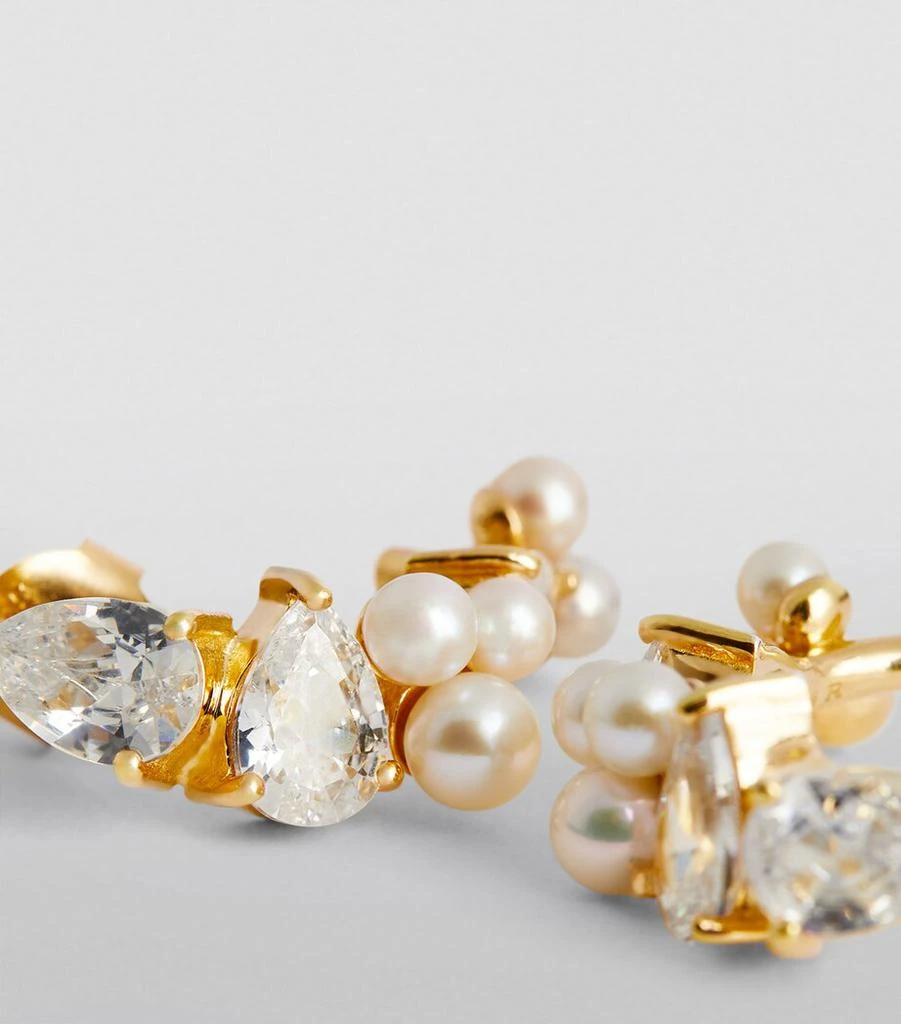 Completedworks Gold Vermeil, Zirconia and Pearl Chasing Shadows Earrings 6