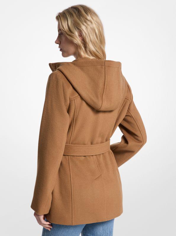 Michael Kors Wool Blend Hooded Coat