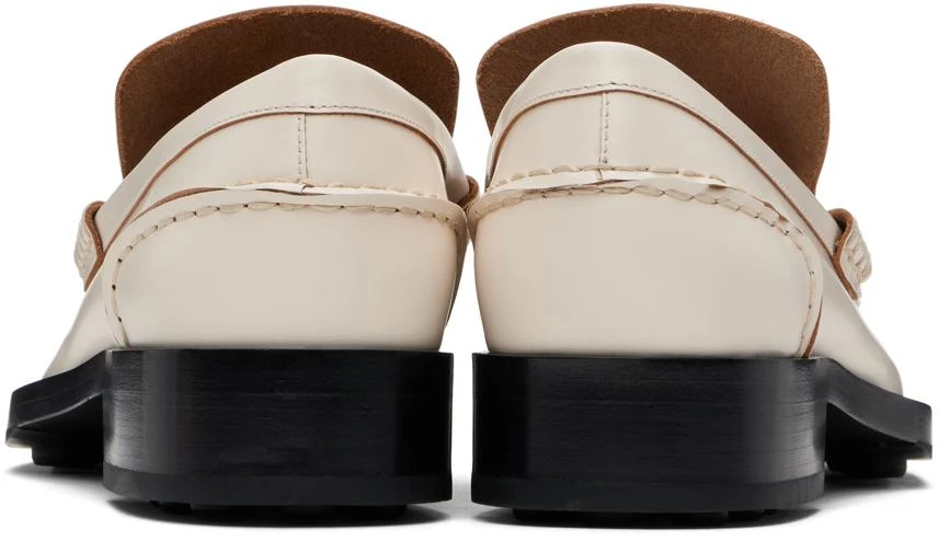 Jil Sander White Pointed Toe Loafers 2