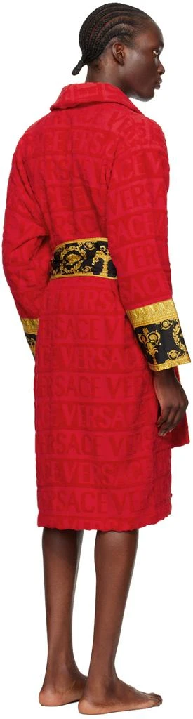 Versace Red 'I Heart Baroque' Robe 3