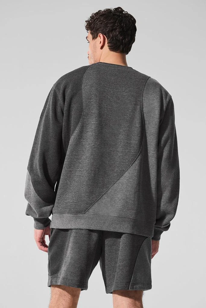 Alo Make Waves Crew Neck Pullover - Dark Heather Grey Tonal 2