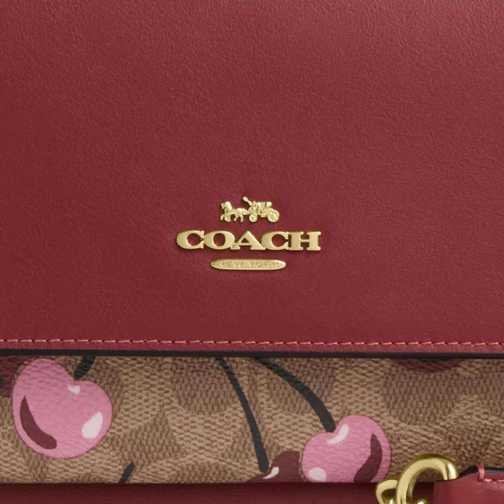 Coach Klare Crossbody Bag In Signature Canvas With Cherry Print 7