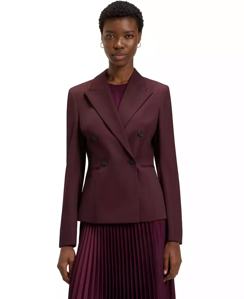 Hugo Boss Women's Virgin-Wool Twill Regular-Fit Blazer