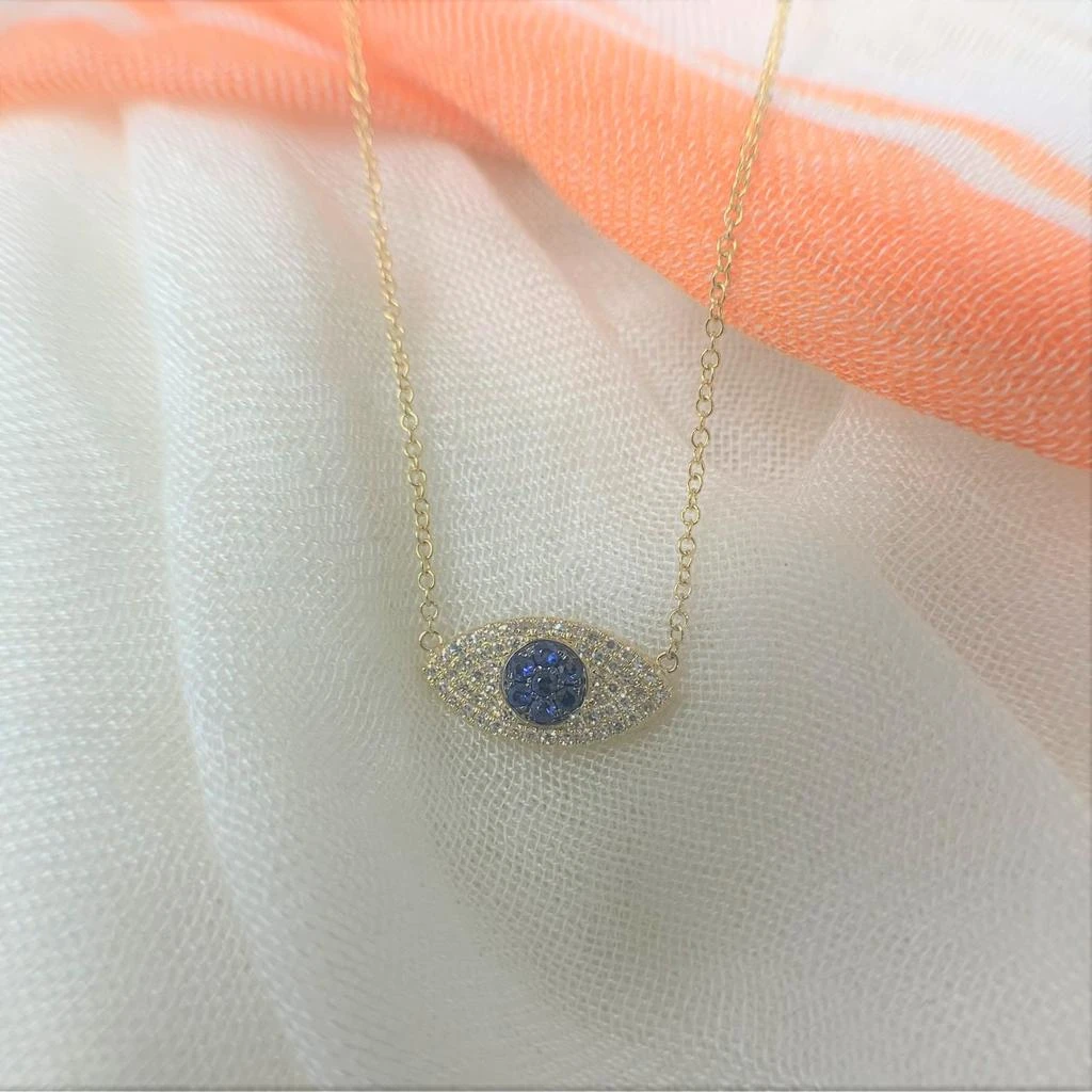 Sabrina Designs 14k Gold & Diamond Evil Eye Necklace 4