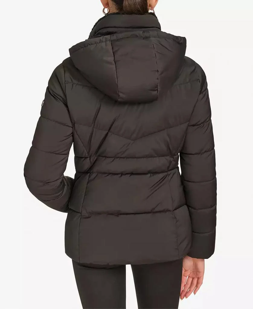 Calvin Klein Women's Faux-Fur-Lined Hooded Puffer Coat 2