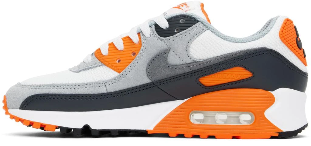NIKE Gray & White Air Max 90 Sneakers 3