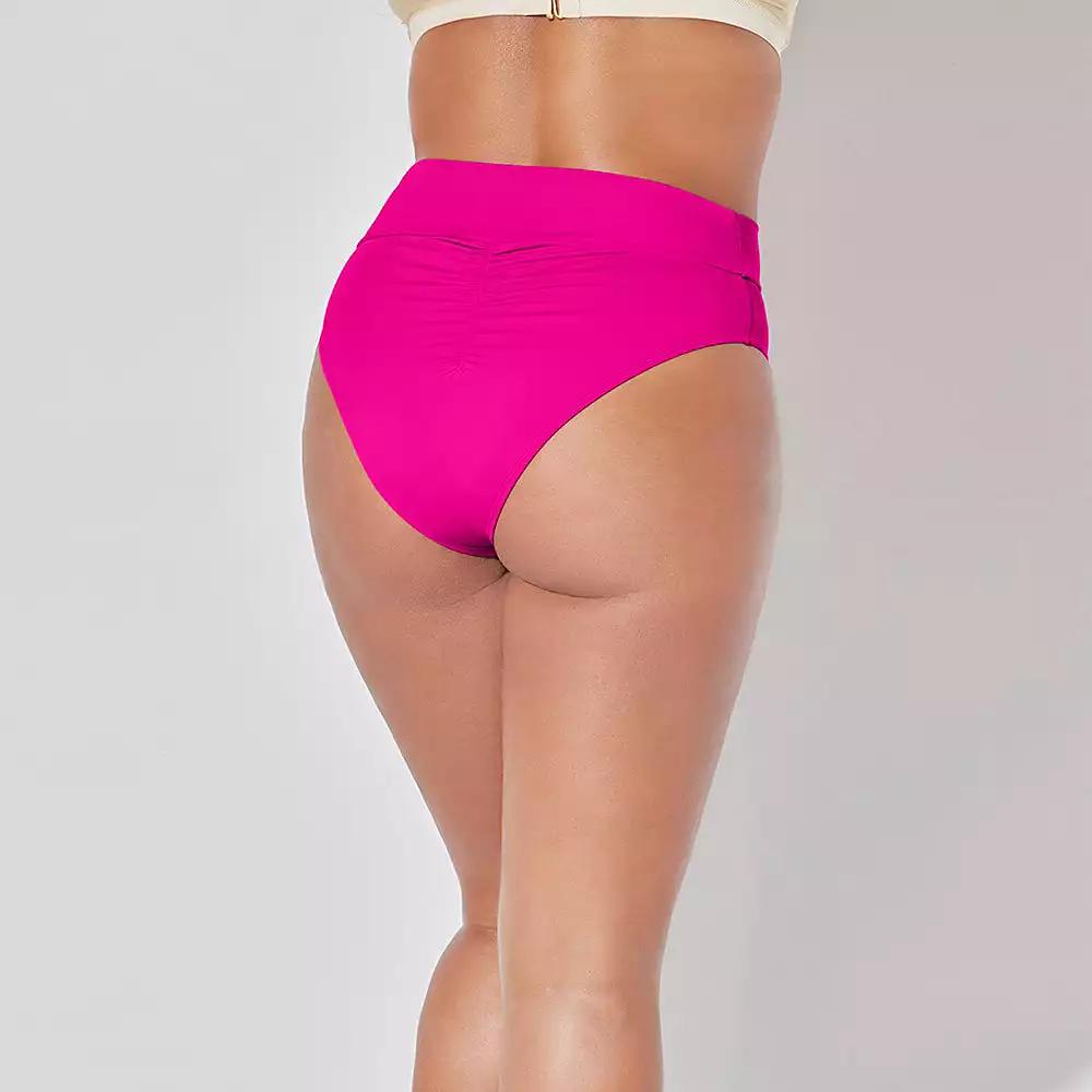Swimsuits for All Women's High Waist Cheeky Shirred Brief