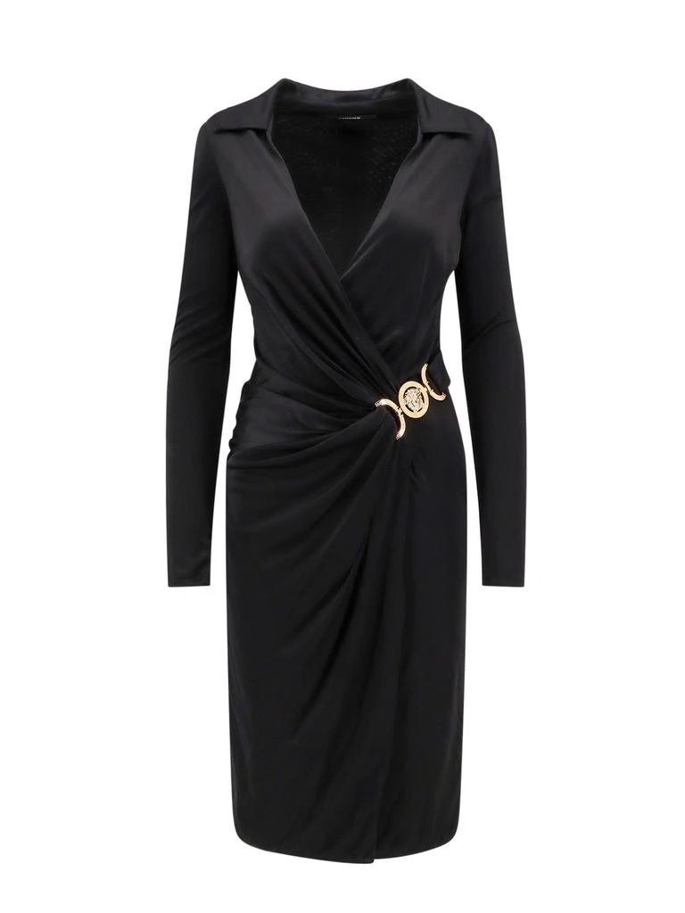 Versace Versace Long-Sleeved V-Neck Dress 1