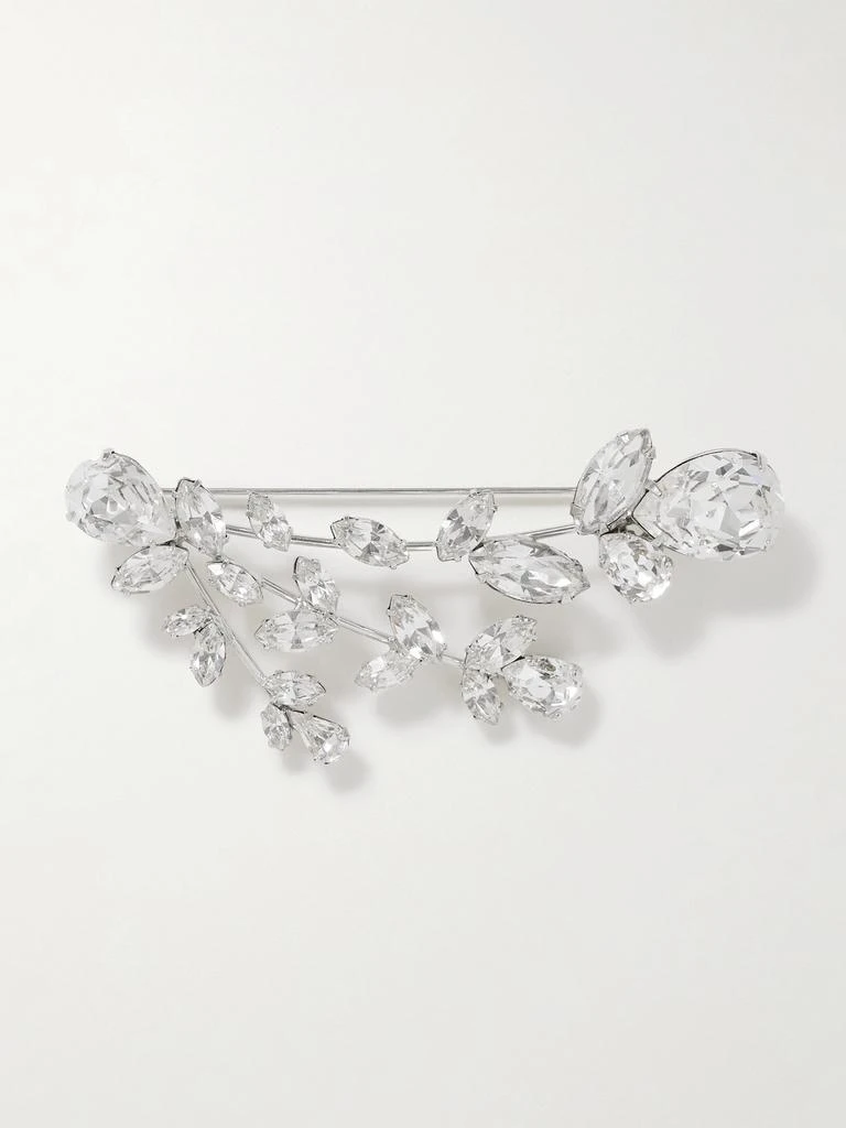 Jennifer Behr Apolline Silver-tone Crystal Brooch