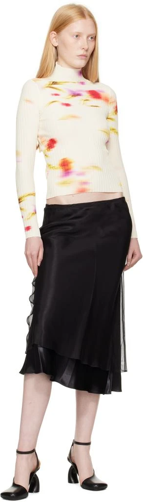 Salvatore Ferragamo Off-White Blossom Print Turtleneck 4