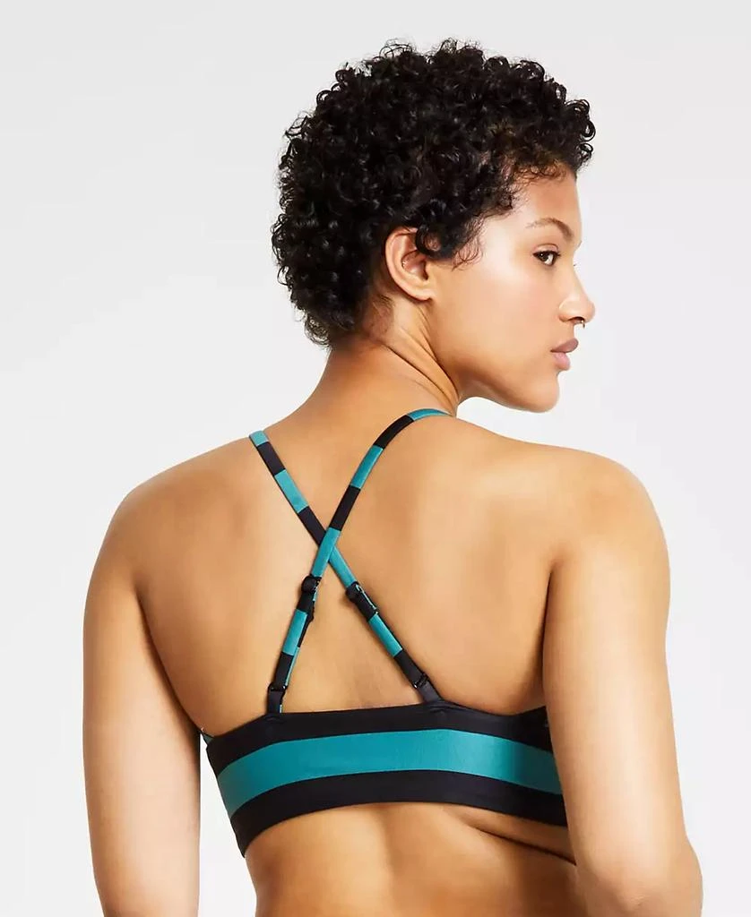 NIKE Women's Statement Stripe V-Neck Midkini Top 2