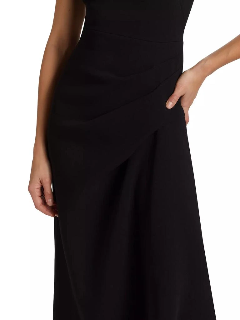 Acler Kempsey Crepe Draped Maxi Dress 6