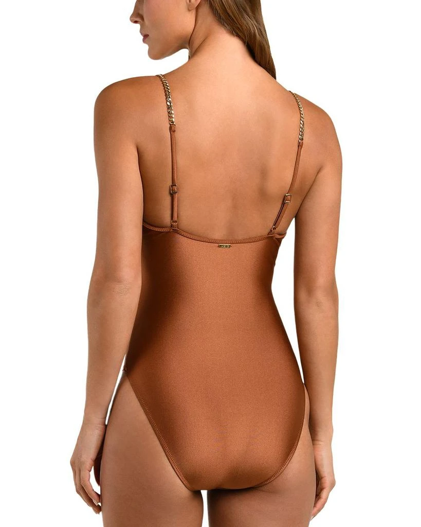 L
Agence Lilou Shimmer V Wire Plunge One Piece Swimsuit 3