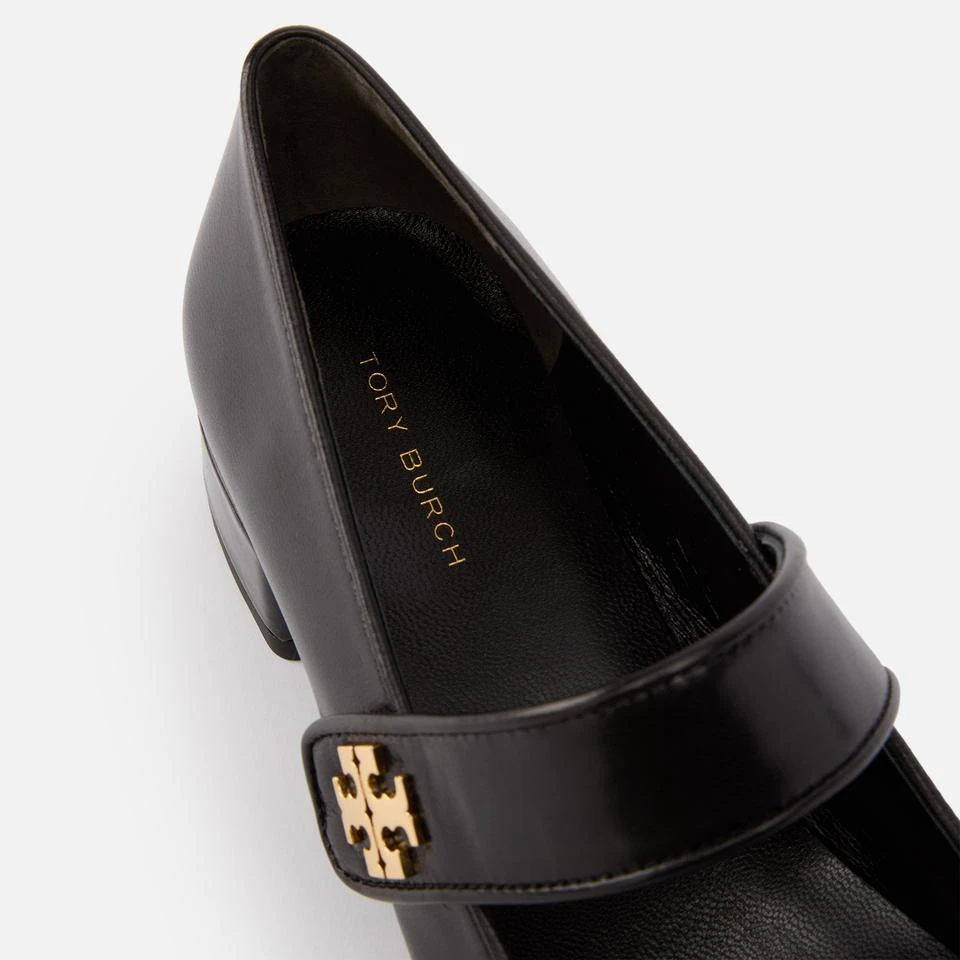 Tory Burch TORY BURCH WOMEN'S CAP-TOE LEATHER MARY JANE HEELS 4