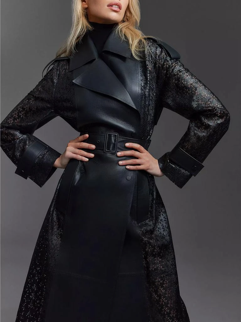 Mackage Lorelei Perforated Leather Trench Coat 6
