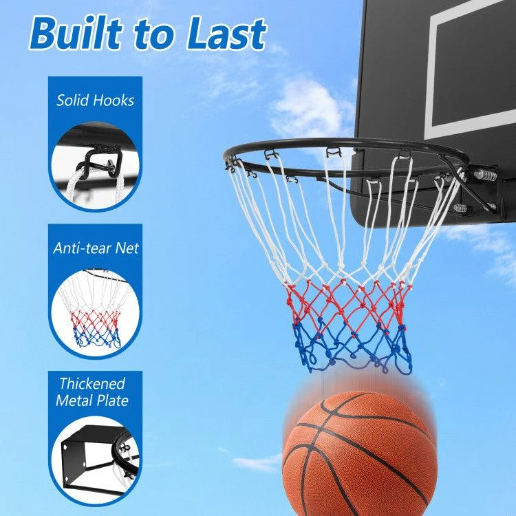 Hivvago 18 Inch Basketball Rim Goal Replacement with All Weather Net and Mounting Hardware 4