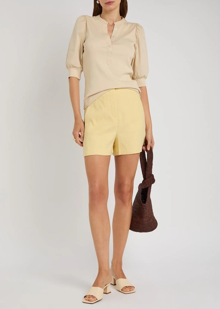 VERONICA BEARD Coralee ribbed stretch-cotton top 4