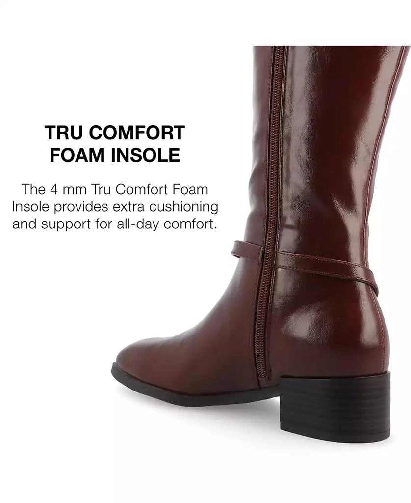 Journee Collection Women's Rhianah Wide Width Block Heel Knee High Riding Boots 8