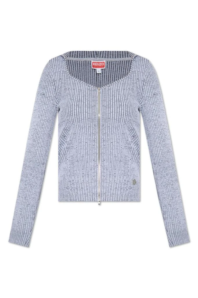 Kenzo Kenzo Zip-Up Ribbed Cardigan 1