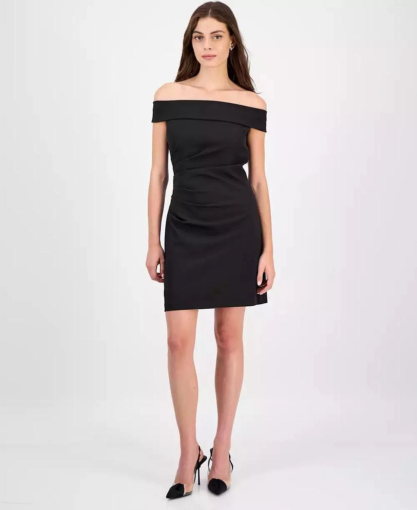 Sam Edelman Women's Off-The-Shoulder Mini Dress - Black - 4