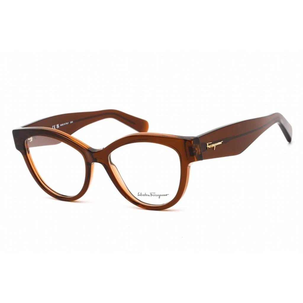 Salvatore Ferragamo Salvatore Ferragamo Women's Eyeglasses - Deep Caramel Plastic Cat Eye | SF2934 206 1