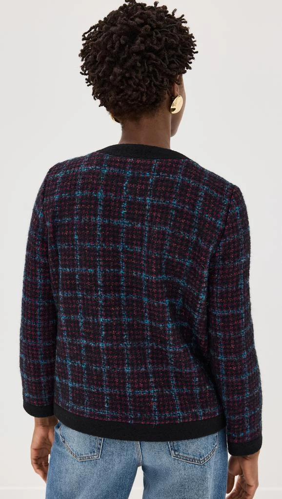 ANINE BING Lydia Jacket In Blue and Red Tweed 3