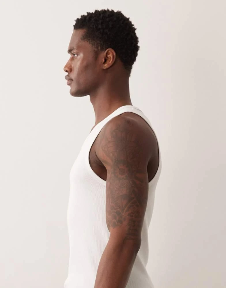 ARKET ARKET 2 pack rich cotton vests in white 3