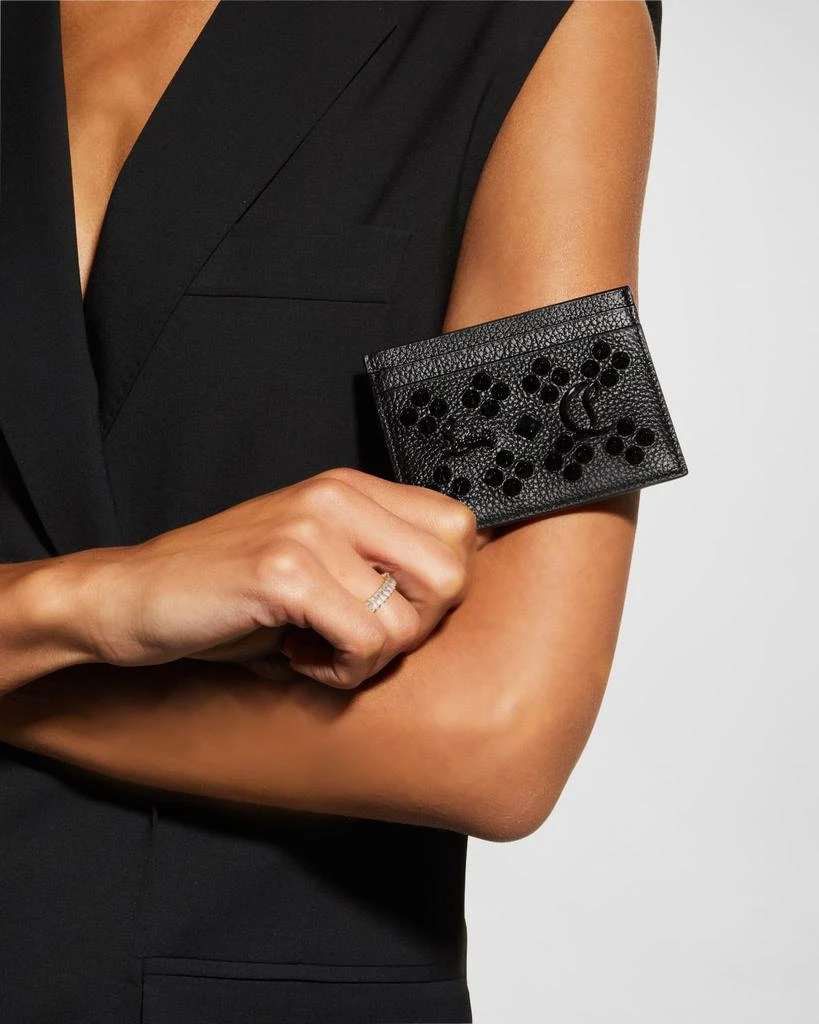 Christian Louboutin Kios Card Case in Leather with Loubinthesky Spikes 3