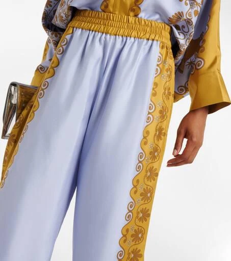 LA DOUBLE J Printed silk twill palazzo pants 4