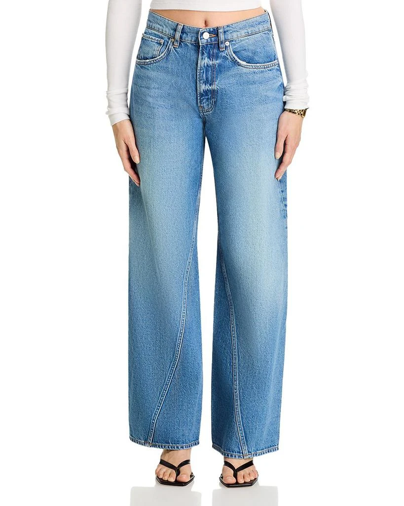 ANINE BING Brie High Rise Jeans in Blue 7