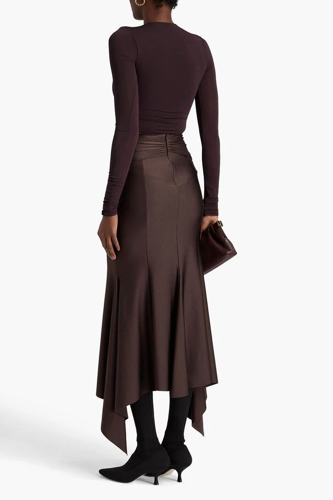 PHILOSOPHY di LORENZO SERAFINI Ruched satin-jersey maxi skirt 3