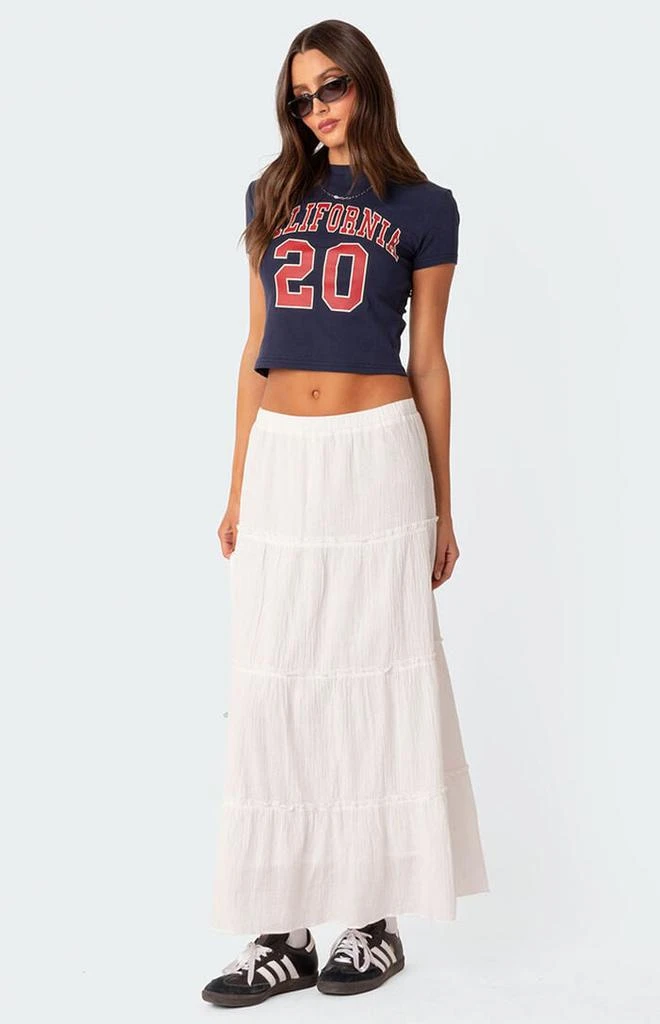 Edikted Charlotte Tiered Maxi Skirt 1