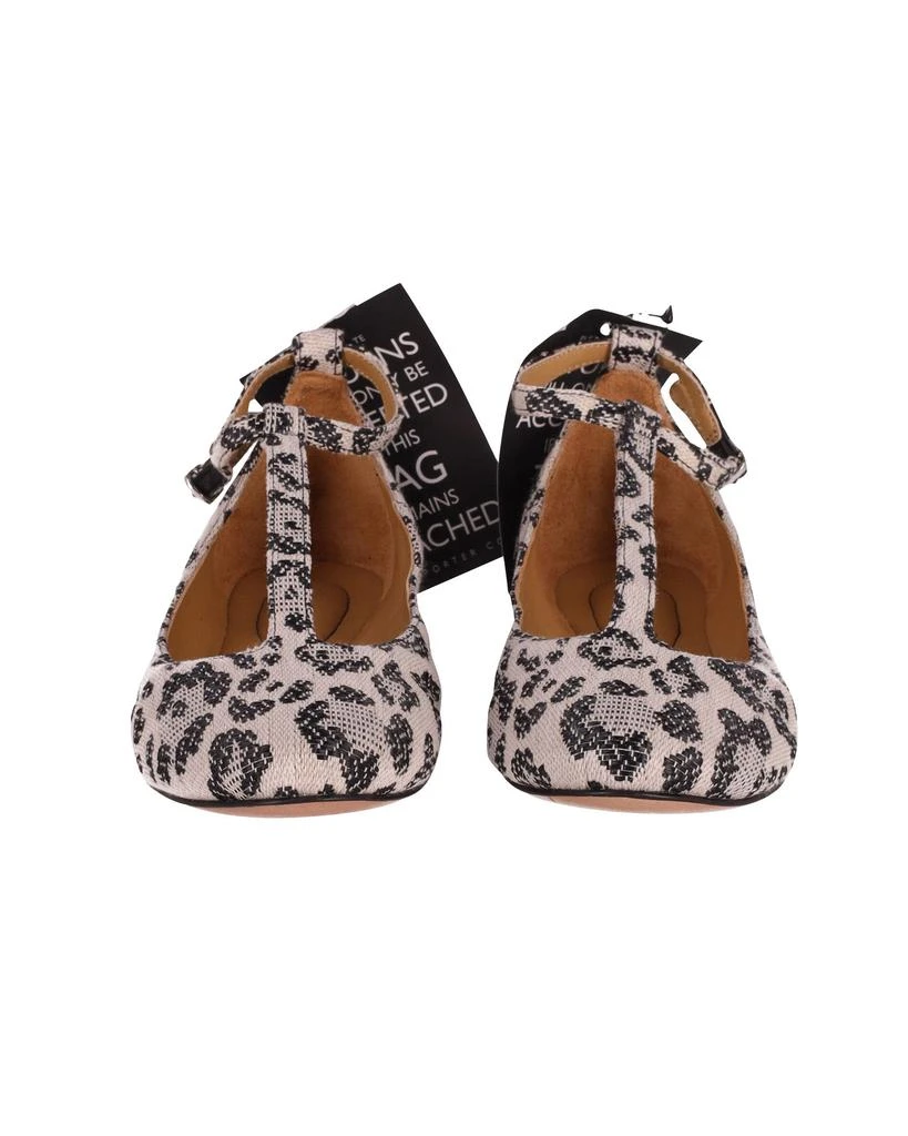 See by Chloé Chloe Leopard Print T-Strap Flats in Multicolor Canvas 2