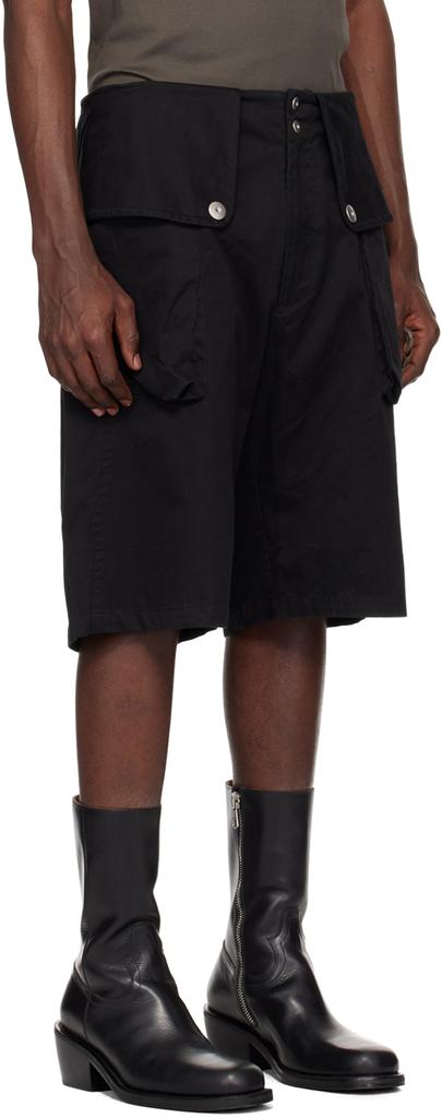 Omar Afridi Black Flap Shorts