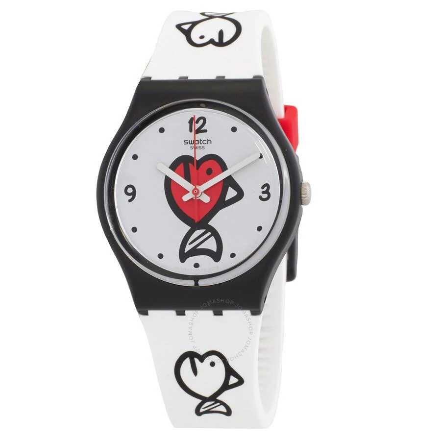 Swatch Fishy Fishy Quartz White Dial Ladies Watch GB321 1