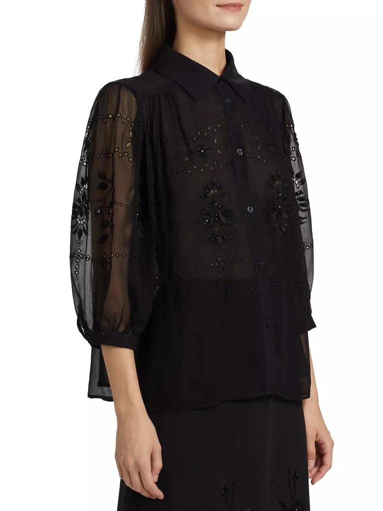 FIGUE Serafina Silk Chiffon Shirt 4