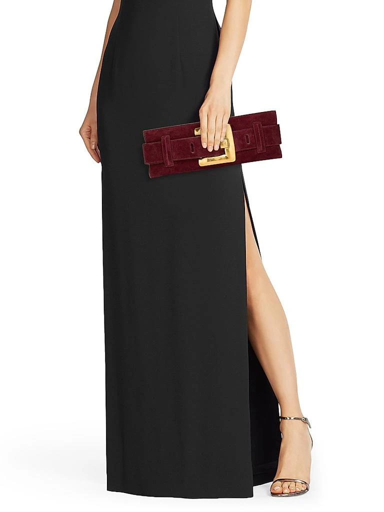 Balmain Mini Anthem Suede Clutch Bag 3